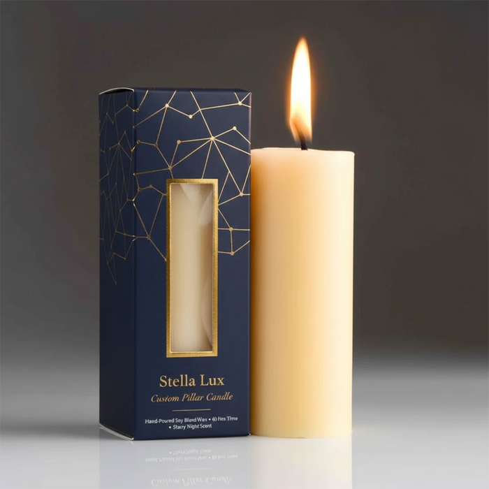 Custom Pillar Candle Packaging
